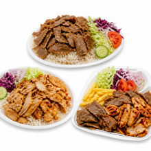 MEAT ON CHIPS OR RICE